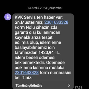 KVK Teknosa Garantisi Tartışmaya Açık...