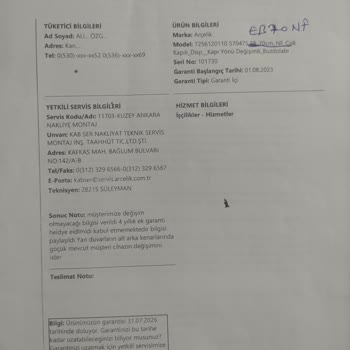 Arçelik'ten Kusurlu Buzdolabı Ve Değişim Sorunu