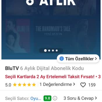 Trendyol Blu TV Kart Sizde Üzülmeyin