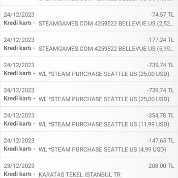 Steam Kredi Kartımdan Habersiz Para Çekilmesi Hakkında