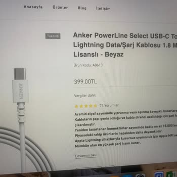Anker Şarj Kablosu Pişmanlığı