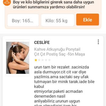 Trendyol Kötü Alişveriş Deneyimi