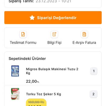 Migros Sanal Market Getirilmeyen Siparişi Teslim Edildi Gösteriyor