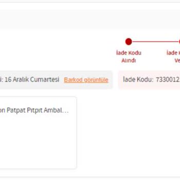 Trendyol İade Kargoyu Satıcıya Teslim Etmiyor.