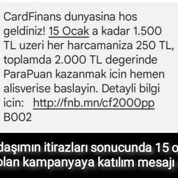 QNB Finansbank Kampanya Şikayeti / Mağduriyeti