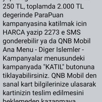 QNB Finansbank Kampanya Şikayeti / Mağduriyeti