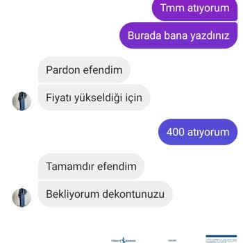 Semazen_giyim (Instagram) Geri Dönüş Alamıyorum