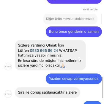 Eyyo Müşteri Hizmetlerinin Dönmemesi