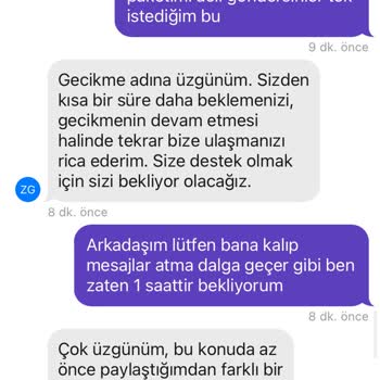 Getir Paket Servis Başarısızlığı