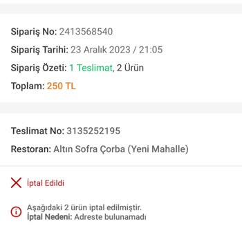 Trendyol Yemek Sipariş Karmaşası Ve İade Sorunu