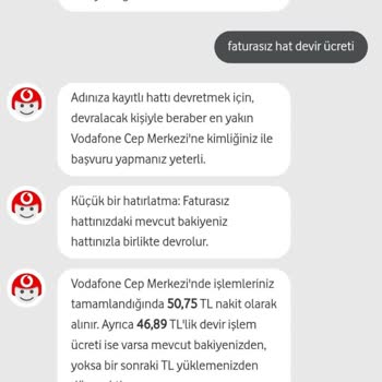 Vodafone Yüksek Alınan Hat Devir Ücreti