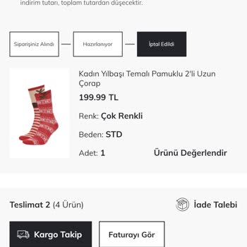 DeFacto 42146479 Numaralı Siparişimde Habersiz İade Ve Mağduriyet