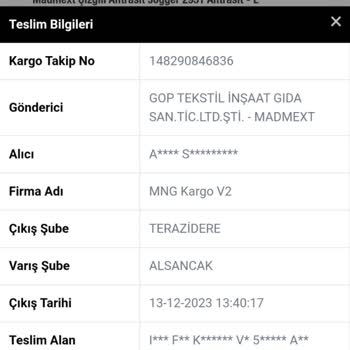 MNG Kargo Teslim Edilmeyen Ürünler