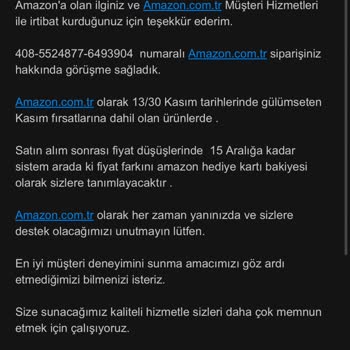 Amazon.com.tr Satın Aldığım Televizyonun Fiyatının Düşmesi