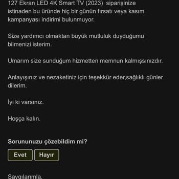 Amazon.com.tr Satın Aldığım Televizyonun Fiyatının Düşmesi