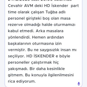 HD İskender'de Adaletsiz Masa Yönlendirmesi