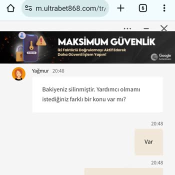 Ultrabet Haksız Şekilde Bakiyemi Sildi