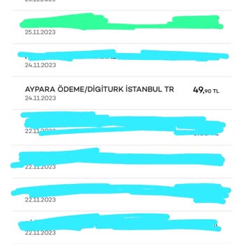 Aypara / Digiturk Kredi Kartından İzinsiz Çekim