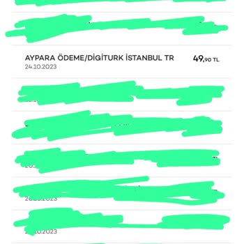 Aypara / Digiturk Kredi Kartından İzinsiz Çekim