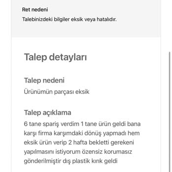 Hepsiburada Aldığım Ürün İadesi Oluşmadı Eksik Ürün Geldi