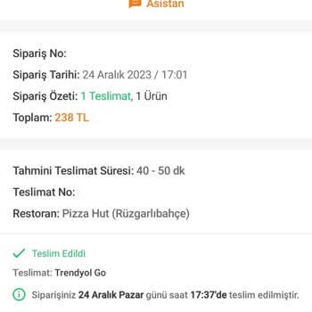 Hayal Kırıklığı Yaratan Pizza Hut Siparişi