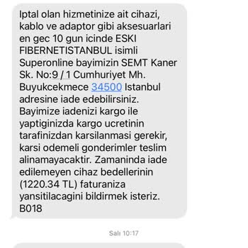 Turkcell Superbox İade Sıkıntısı