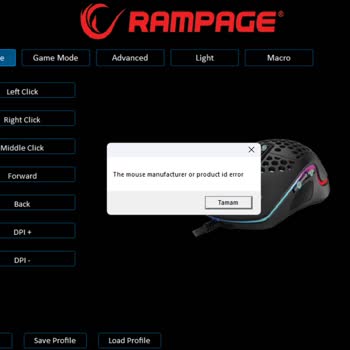 Rampage SMX-R64 Mouse Id Hatası