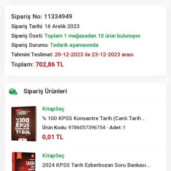 Kitap Seç Sipariş Ettiğim Kitaplar Gelmedi