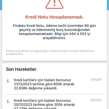 Findeks Puan Güncellemesi Sorunu
