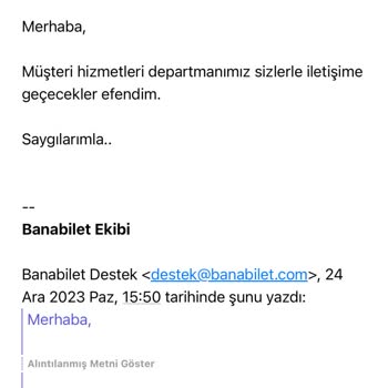 Banabilet.com Fenerbahçe Galatasaray Maçı Bileti Mağduriyet