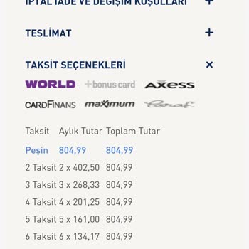 English Home Troy Kartlara Taksit Yapılmaması
