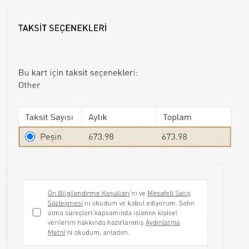 English Home Troy Kartlara Taksit Yapılmaması