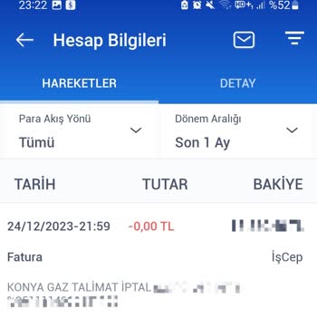 İş Bankası 500TL Ve Üzerinde Otomatik Fatura Ödeme Talimatı Kesintisi