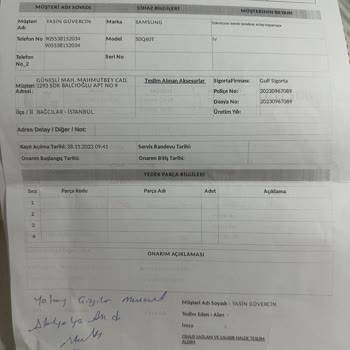 Samsung Televizyon Panel Arızası