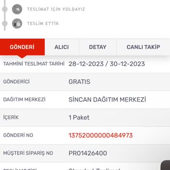 Kargomsende Firmasına Teslim Konusunda Talep