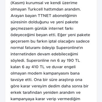 Turkcell İnternet Hizmetinde Yaşanan Mağduriyet Ve Fatura Problemi
