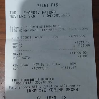 A101 Alanya Mağazası Benden 200 TL Fazla Para Akdi