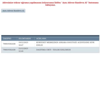 Kuryenet Söğütözü Şubesi Teslim Edilemeyen Banka Kartı