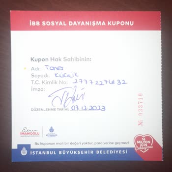 İBB Sosyal Destek Kuponu