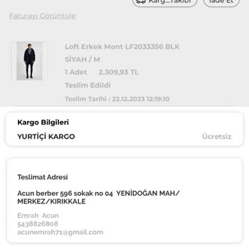 Ozdilekteyim.com Yanlış Beden, Değişim Sorunu!