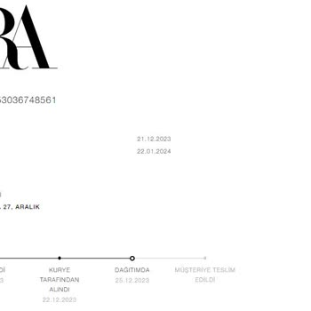 Zara Online Ve Kargo Ücreti - Muhatap Bulamama