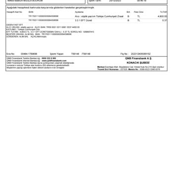 BTCTURK Anonim Şirketi Para Yolladım