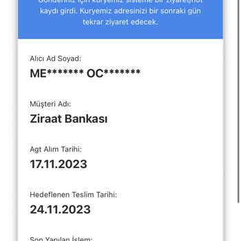 AGT Kurye Kargo Teslim Etmemesi