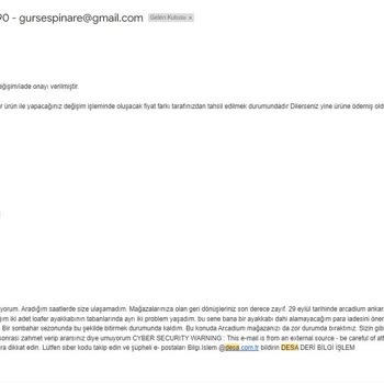 Desa- İncelemeye Yollanan Ürünlerin Müşteriye Sorulmadan İmhası