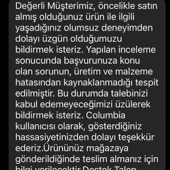 Columbia' Ya Yakışmadı