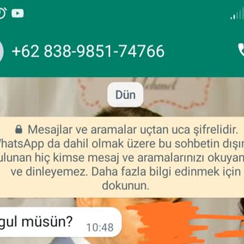 WhatsApp'tan Tanımadığım Numaradan Gelen Mesaj
