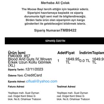 The Moose Bay Siparişler İptal Ediliyor