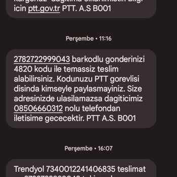 PTT Kargo Kargom Başka Birine Teslim Edilmiştir