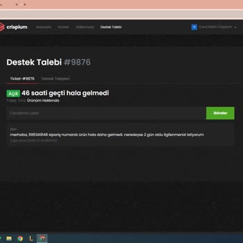 Crispium Premium Hesap Teslim Edilmedi Ve İlgilenilmedi