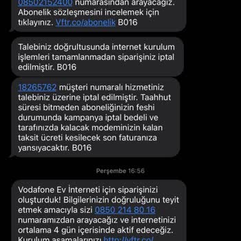 Vodafone Evde İnternet Adres Yanlışı